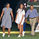 President Barack Obama and first lady Michelle Obama and daughters Malia and Sasha on August 21, 2016 in Washington, DC.